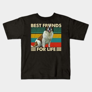 St. Bernard Best Friends For Life Tee for Dog Devotees Kids T-Shirt